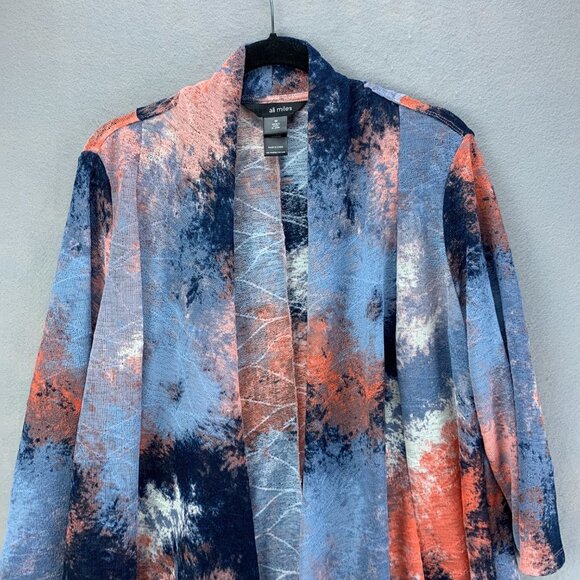 **SOLD**Ali Miles Sweater Womens Medium Open Front Cardigan Lightweight Thin - Picture 2 of 15